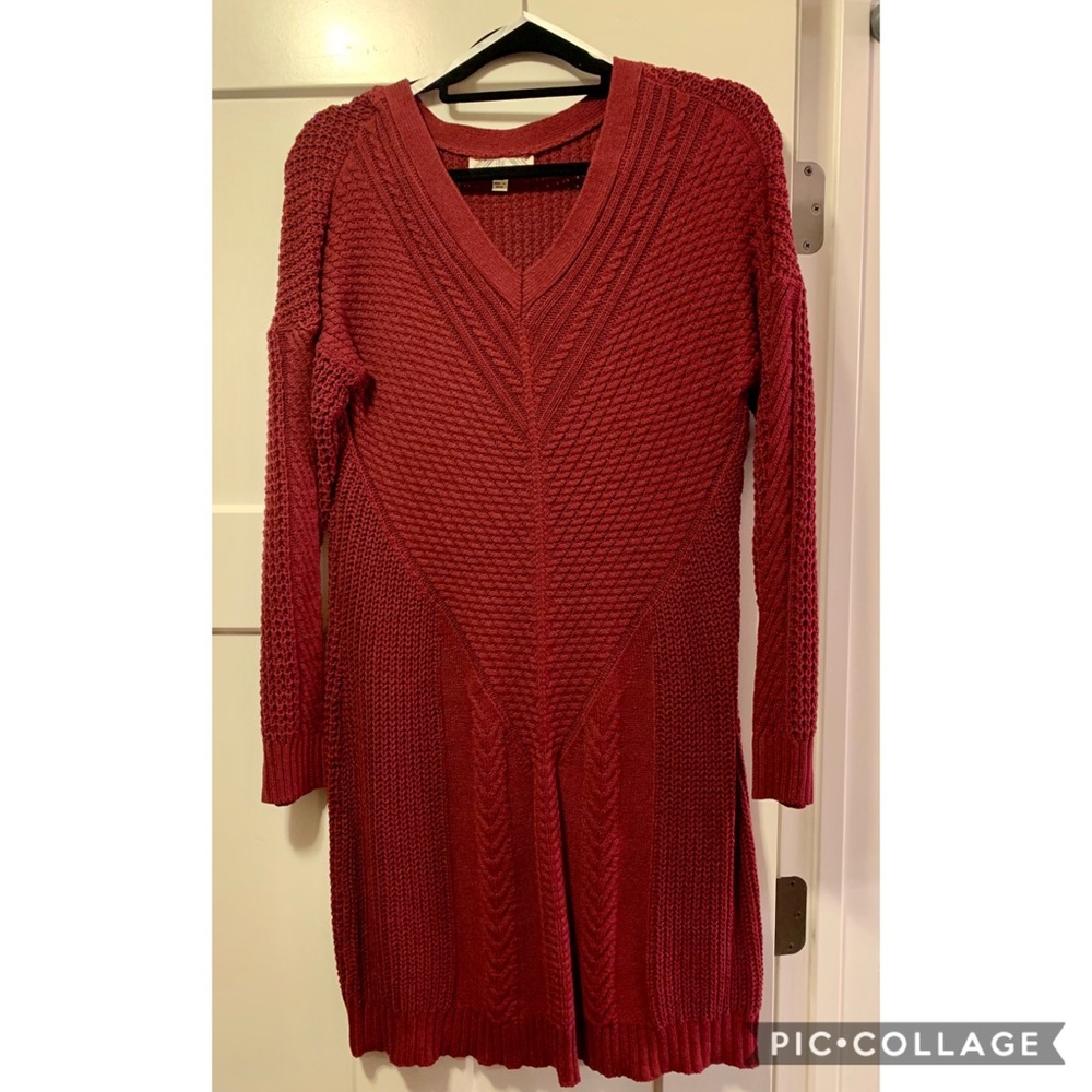 Burgundy Sweater Dress
